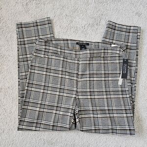 NWT Zac & Rachel | Plaid Slim Ankle Pants Olive Multi, Womens 10